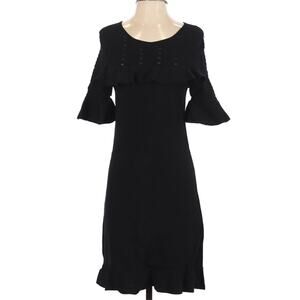 Ann Taylor Sweater dress with ruffle top, flare sleeves and flounce hem sz small